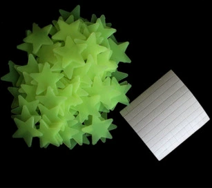 Fluorescence three dimensional sticker PVC on wall, ebay, 3cm, 100 pieces