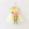 Summer summer clothing, dress for princess with bow, flowered