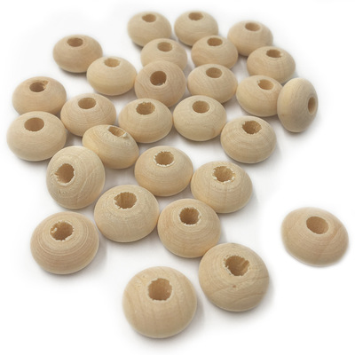 14mm荷木木制木质婴儿磨牙算盘木珠Diy漆艺漆画配套材料