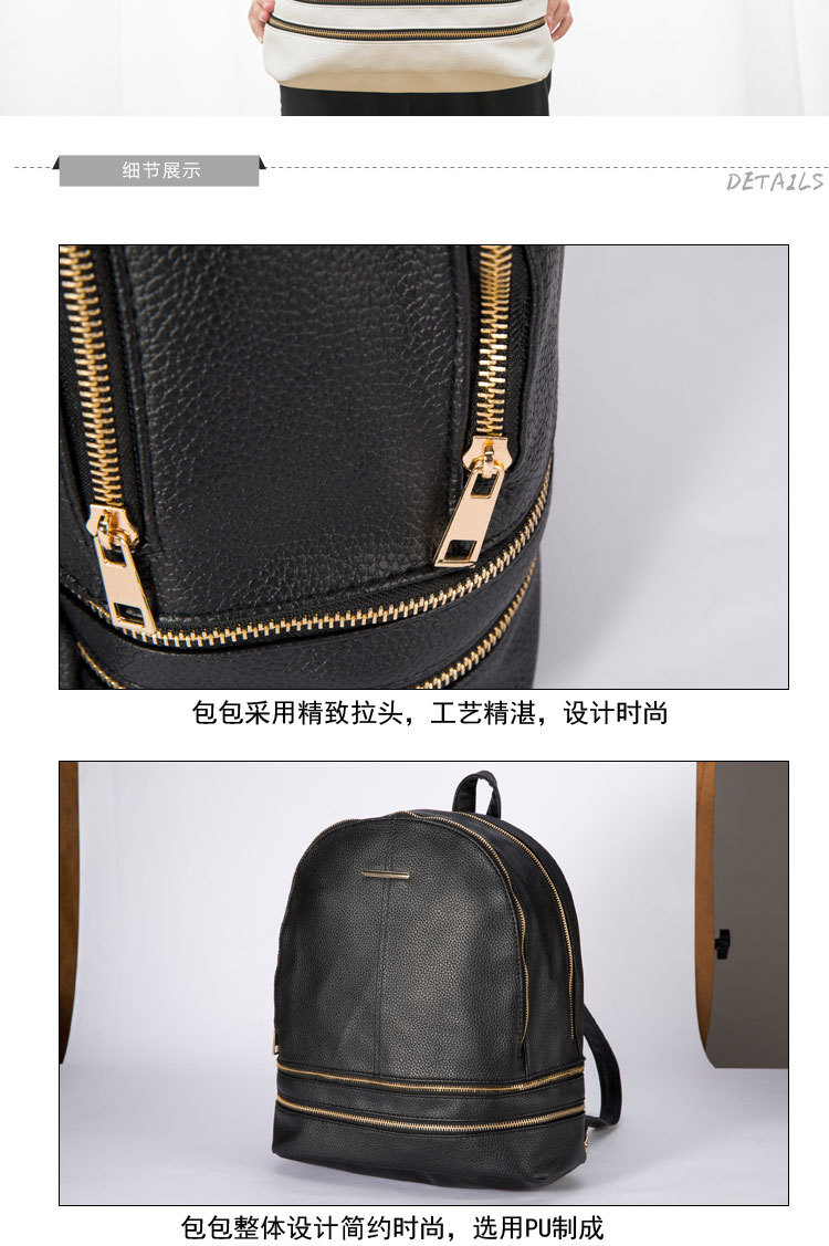 new trend small backpack soft zipper backpack Korean fashion allmatch womens bag wholesalepicture5