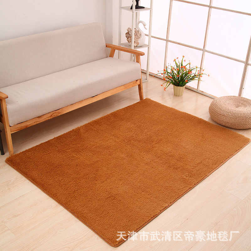 Alfombra de Pelo Largo de Seda Sintética para Sala de Estar, Dormitorio, Junto a la Cama, Resistente a las Manchas y Fácil de Cuidar, Alfombra de Dormitorio