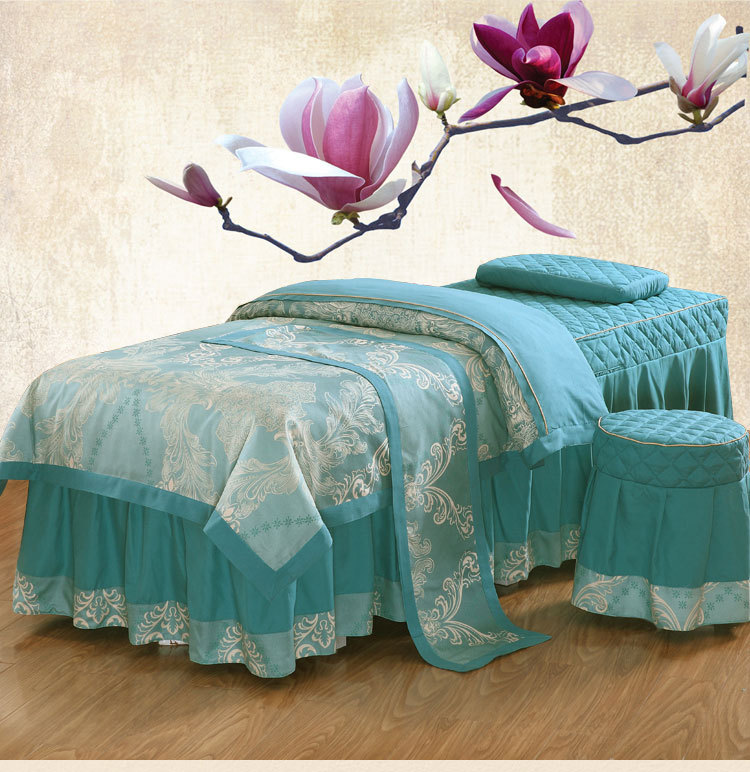厂家供应美容床罩四件套批发美容院按摩美体 按摩院 SPA定做床套|ms