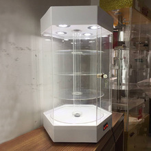 亞克力展示櫃有機玻璃電動旋轉展架手表飾品香水展覽櫃專賣店展櫃