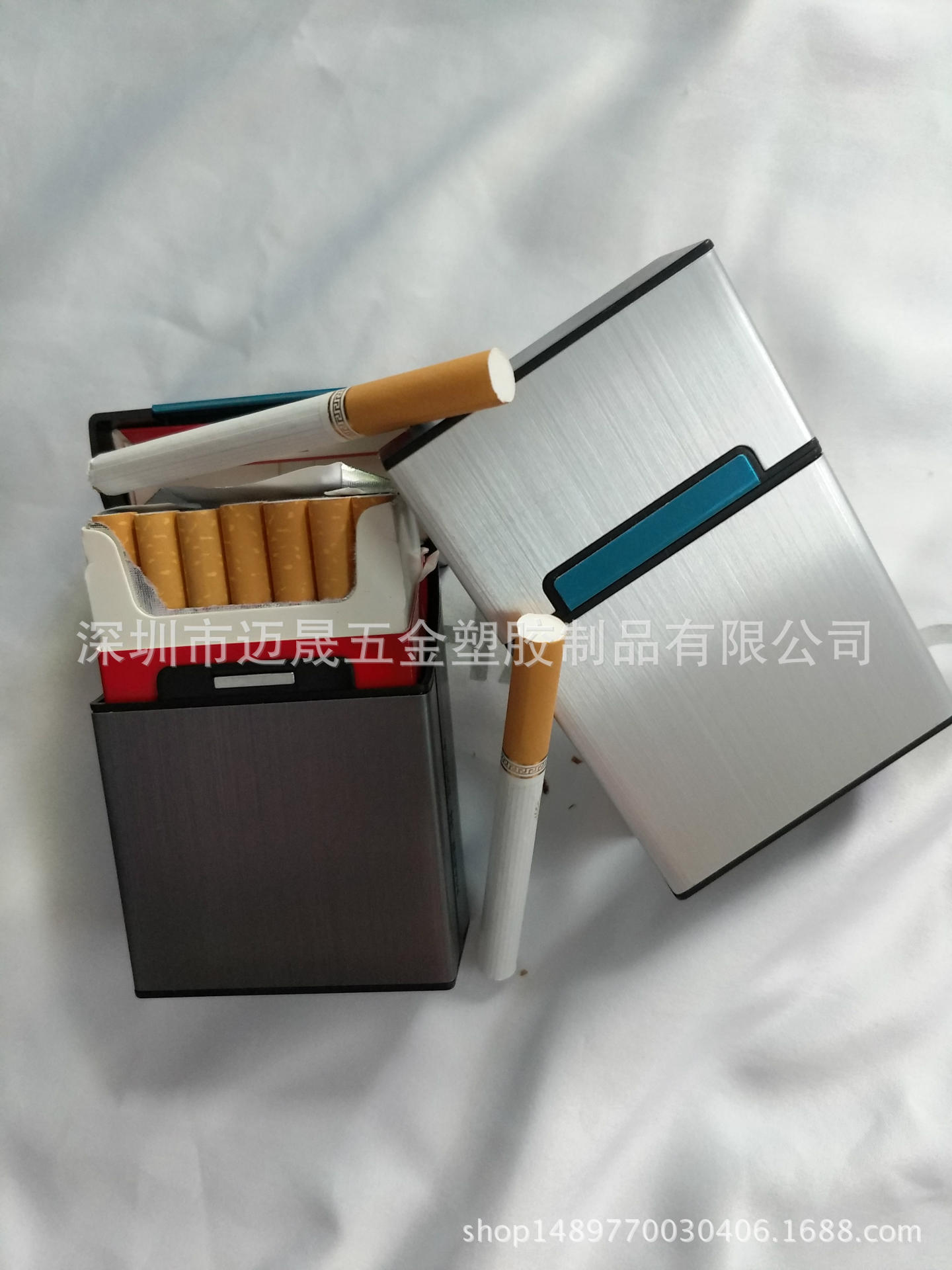 香菸盒创意超薄翻盖烟盒男士20支装便携防压塑料金属烟盒-阿里巴巴