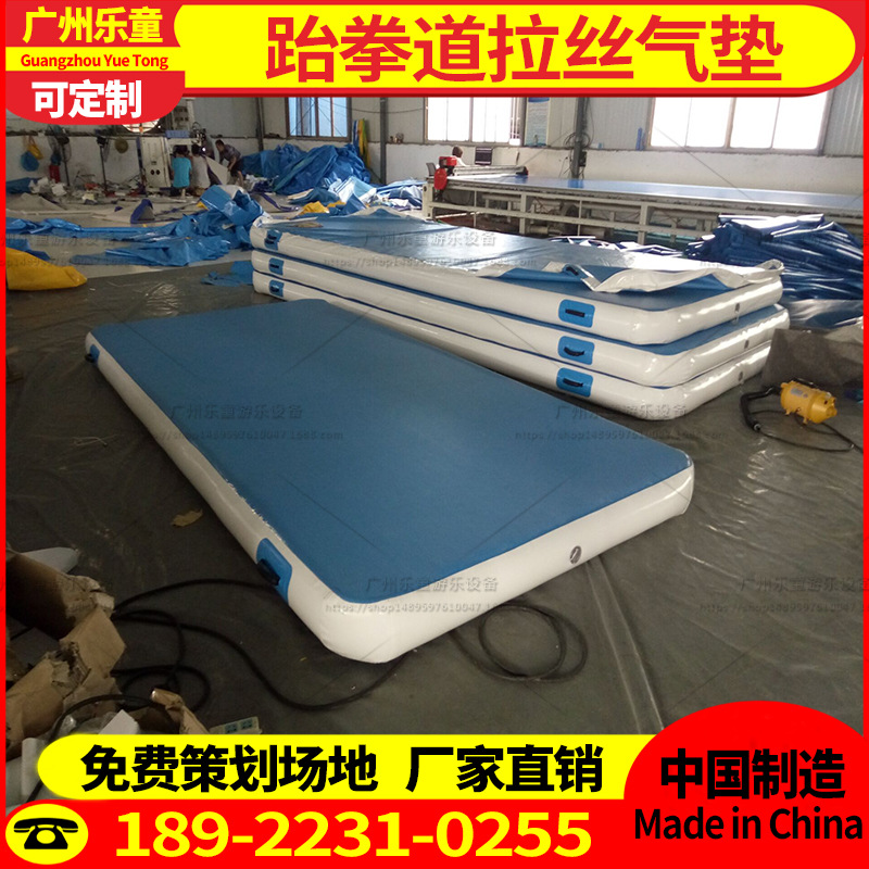 厂家直销 拉丝气垫训练垫子散打垫子空翻垫充气体操垫跆拳道地垫
