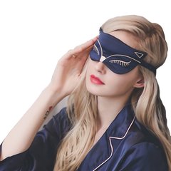 Factory direct sales 100 mulberry silk eye mask blackout sleep eye mask cartoon little fox embroidery