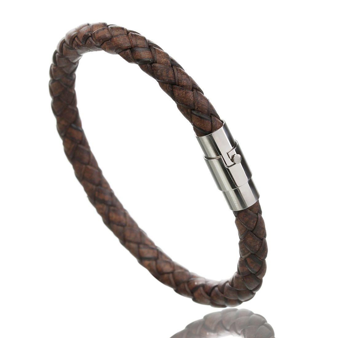 Men's Leather Braided Bracelet
