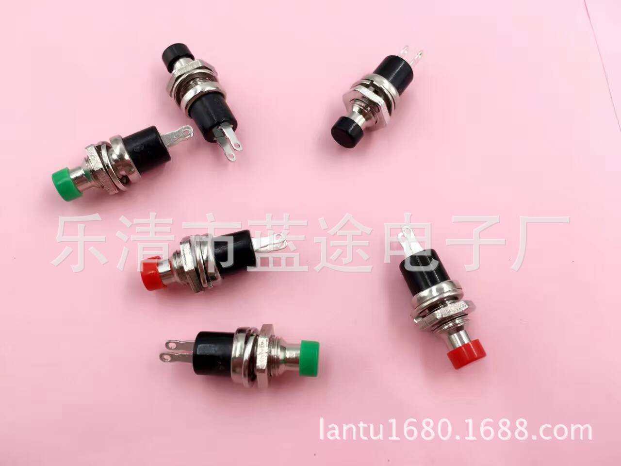 供应高品质 按钮开关 PBS-110无锁复位 红绿黄蓝白黑