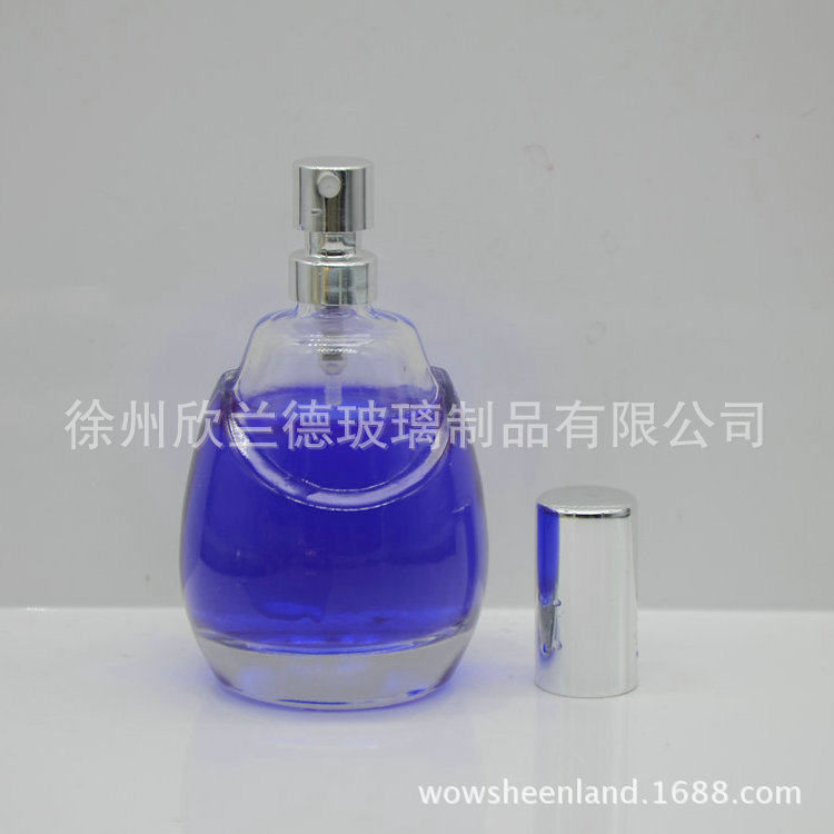 供应现货40ML整套香水瓶，盖子喷头中套，透明玻璃瓶