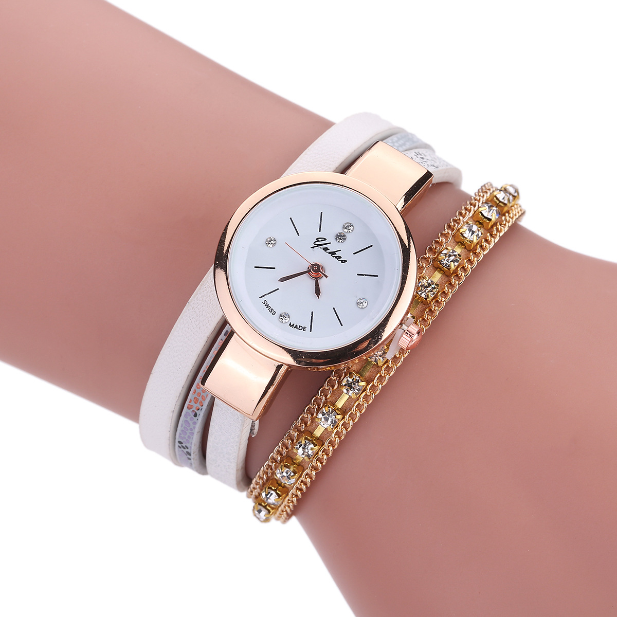 fashion Ladies watch (white)NHHK0897-white
