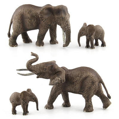 Động vật hoang dã động vật mô hình đồ chơi trẻ em voi mô hình ba