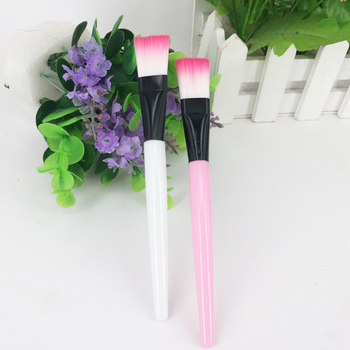 Wholesale facial mask tools, white pole facial mask brushes, makeup brushes, Yiwu makeup brush tools, foundation two-color brush