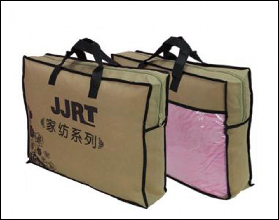 无纺布棉被收纳pvc拉链袋定做 透明窗被子防尘家纺透明袋