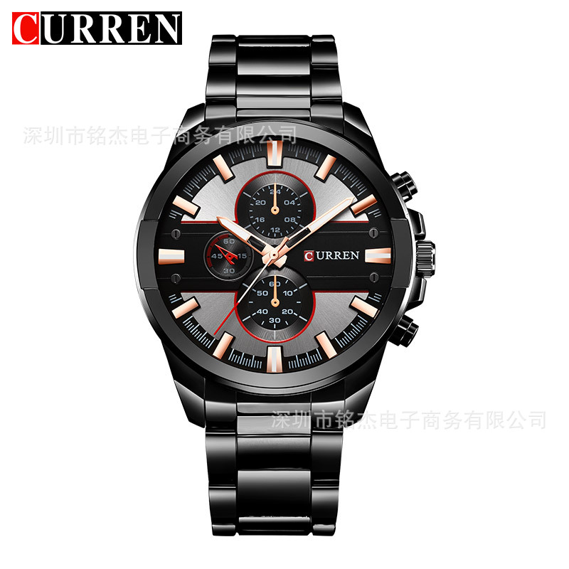 Curren 8274 Men's Quartz Watch Fashion Casual Steel Band Men's Watch Export Watch