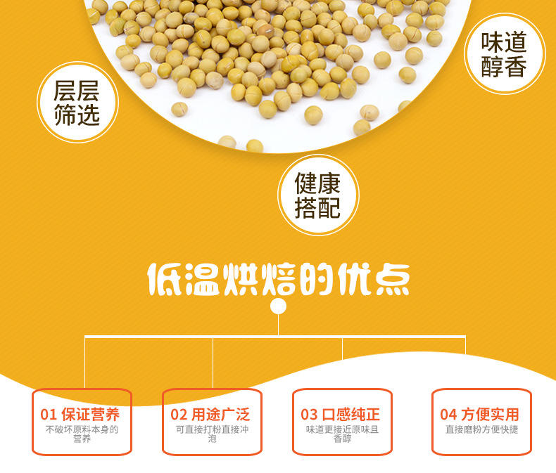 Roasted Soybeans Huang Dou 大豆 50 lb Bulk Bag for Homemade Soymilk Farm Grown Low Temperature Baked quality and texture