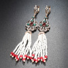 Retro accessory, earrings with tassels, pendant, wish, European style, boho style