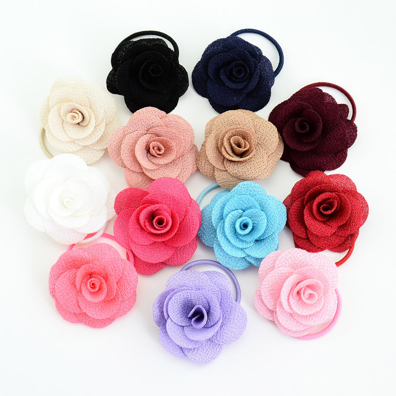 Flower Headband Release Art Rubber Band Children's Headwear Rose Hair Tie display picture 5