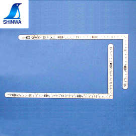 日本亲和SHINWA企鹅牌 钢直尺 木工尺 公英制双面 镭射刻度 12476