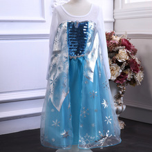 歐美童裝女童公主裙子 冰雪奇緣新款連衣裙兒童禮服一件代發