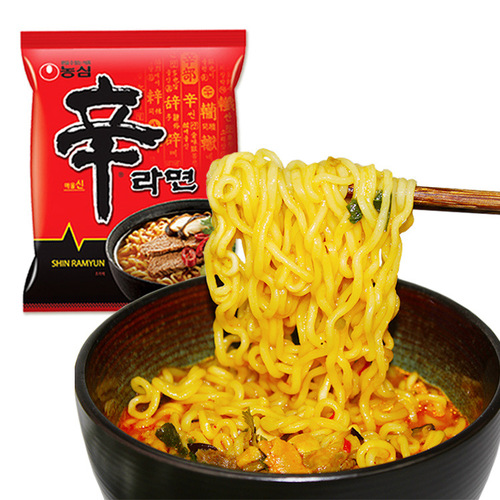 Instant noodles imported from South Korea Nongshim Shin Ramen Wholesale box of instant noodles instant noodles snack food 120g