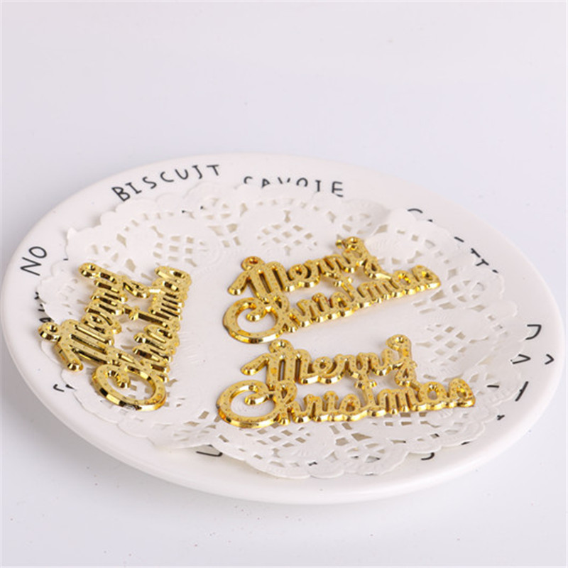 Minúsculas Navidad carácter tarjeta carta decoración navideña regalo árbol de Navidad colgante Feliz Navidad texto en inglés