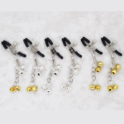 Breast clamp double bell single bell breast clamp adult fun iron chain female male couple toy equipment