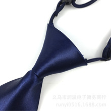 韩版双片刀型短领带女士英伦学院风现货纯色职业仿真丝学生小领带
