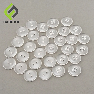 resin Button transparent Two button Round bread buckle children Four overcoat button reinforce button