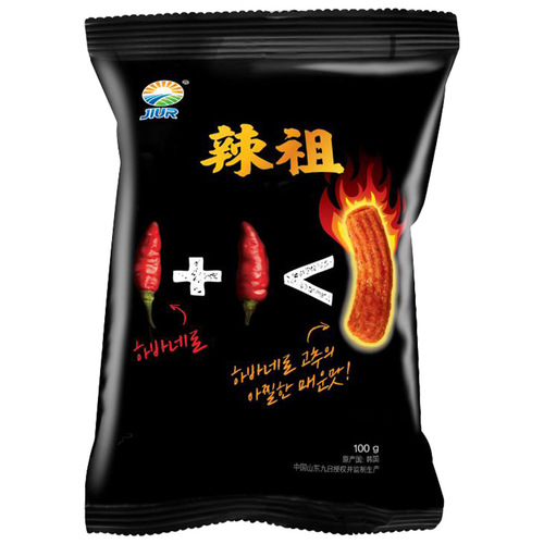 Korean Import Nine-Day Spicy and Sweet Fried Rice Cake Strips 100g Snack Puff Food