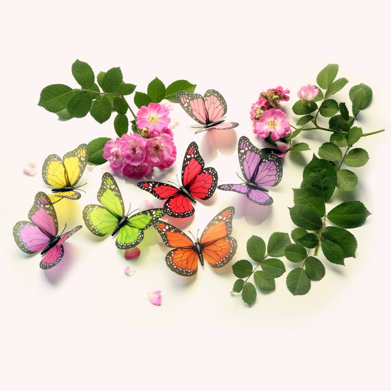 12 см вспышка Бабочка монарх моделирование ПВХ Бабочка украшение дома украшение комнаты украшения стены наклейки декоративные наклейки на холодильник