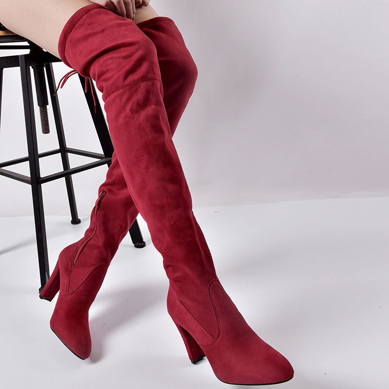 Bottes femme en Daim - Ref 3354354 Image 4