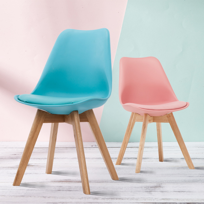 Restaurant simple plastic reliable wooden chair Northern Europe bedroom home office dining chair Emos fashion lounge chair