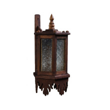东南亚特色泰国进口实木雕刻复古壁灯家居SPA会所工艺品手工雕刻