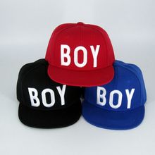 韩版新款亲子款帽子儿童帽子 boy字母平沿嘻哈帽棒球帽批发