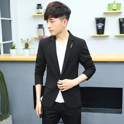 2018新款春秋季男式休閑西裝男士服裝外套韓版單西男修身男西服