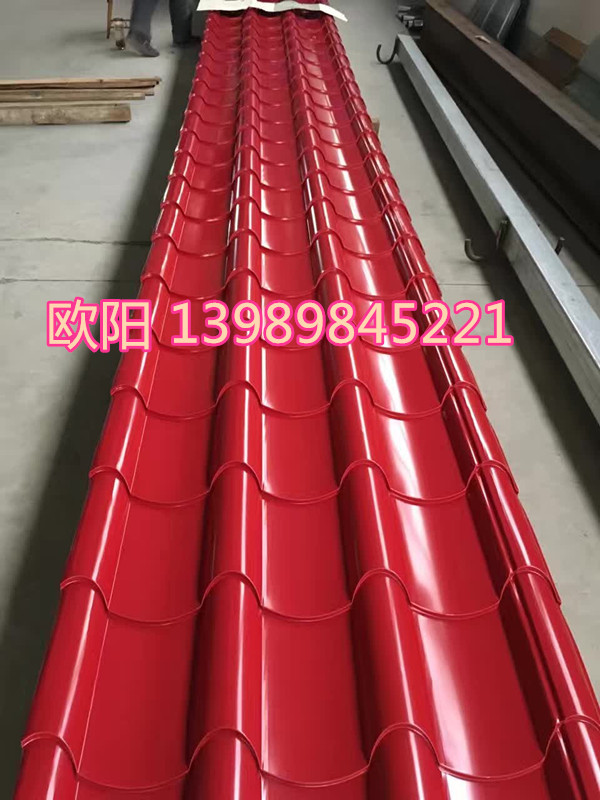 新农村改建用彩钢瓦 别墅彩钢瓦 农家乐仿古瓦 平改坡仿琉璃瓦