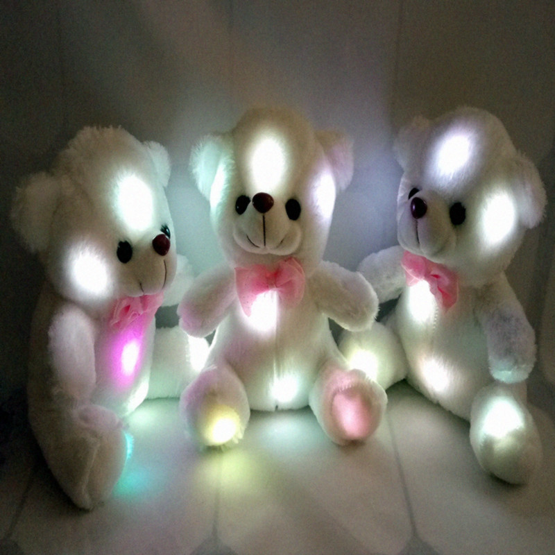Colorful music glowing teddy bear plush...