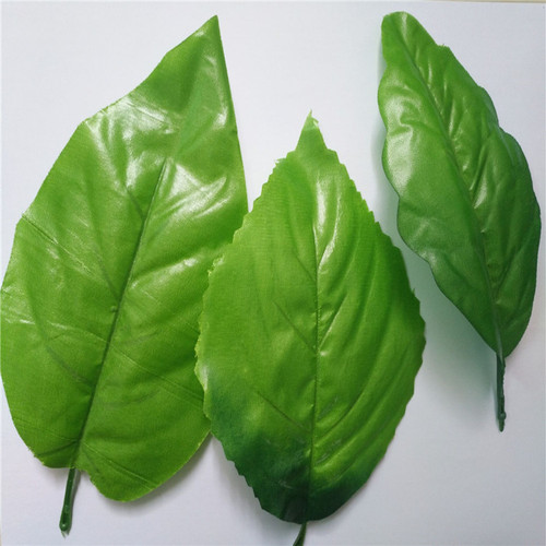 Screen printed silk flower DIY handmade material wholesale, imitation flowers, leaves, sunflower leaves, sunflower leaves wholesale