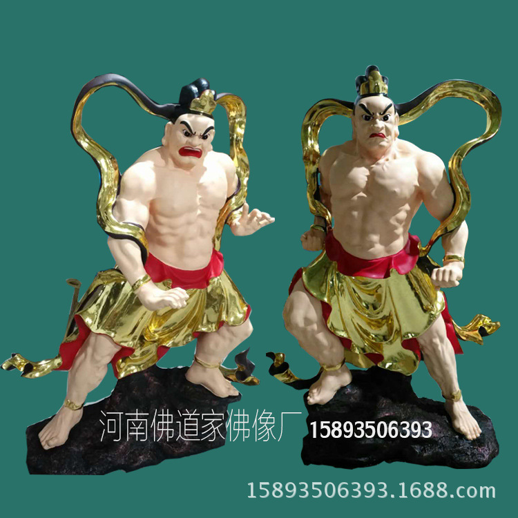 哼哈二将玻璃钢神像 河南佛道家佛像厂家直销包运费
