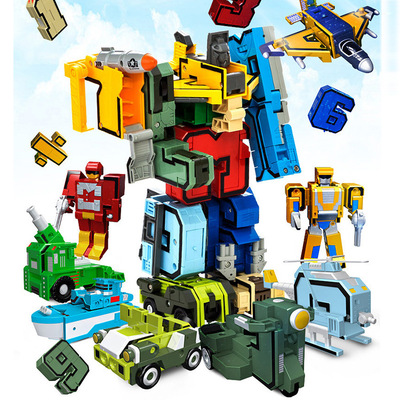 2806 number deformation Building blocks Puzzle children Toys deformation Fit Assemble robot Amazon Toys