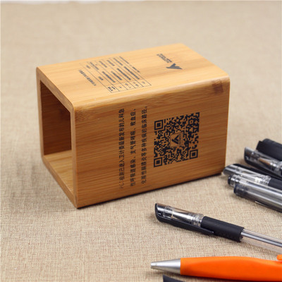 originality to work in an office Supplies Bamboo Crafts ornaments customized multi-function wooden  pen container customized Bamboo pen container