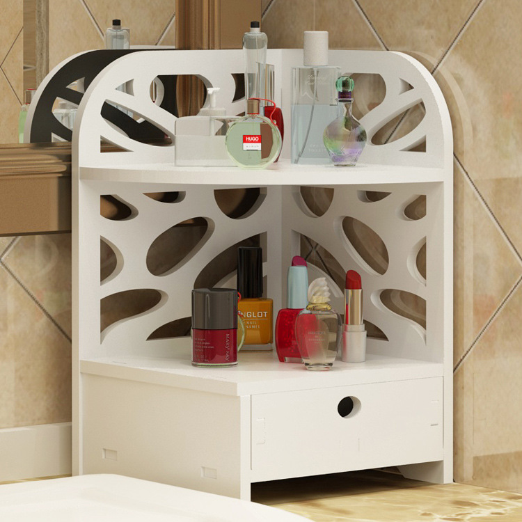 桌面置物架帶抽屜角落收納架