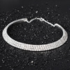 Fashionable accessory, choker for bride, crystal, short necklace, Korean style, wholesale, diamond encrusted