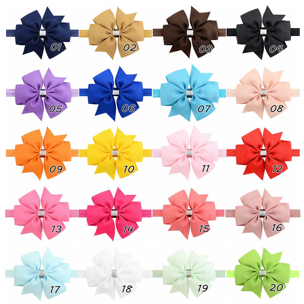 European And American Baby Headdress Cute Flowers Bow Hairband display picture 1