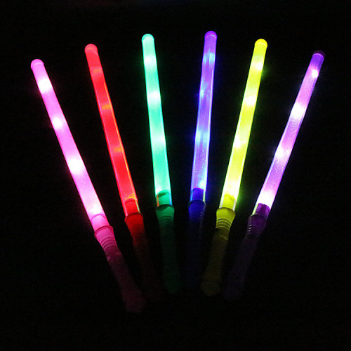 Glowing stick large size 48CM colorful flash rainbow glow stick concert event cheering performance props wholesale
