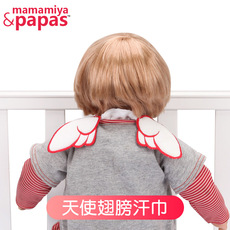 纯棉纱双层婴幼儿天使翅膀擦汗巾亲肤舒适吸汗母婴用品厂家批发