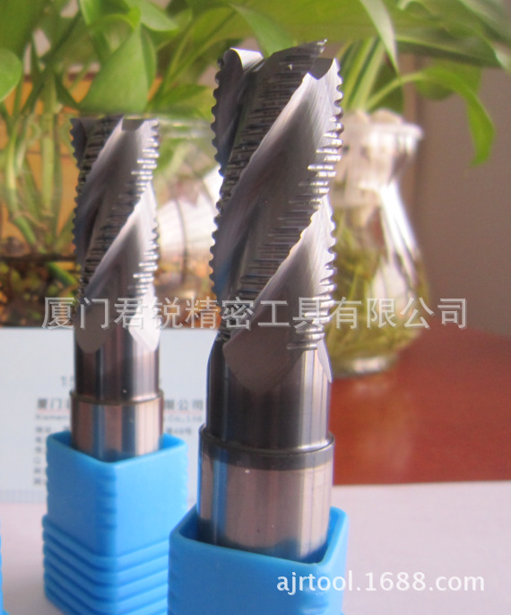 君锐厂家批发数控刀具四刃钨钢刀粗皮铣刀 波刃刀整体合金平底刀