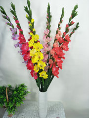 廠家供應 仿真花大劍蘭 仿真植物假花 婚慶客廳家居裝飾花