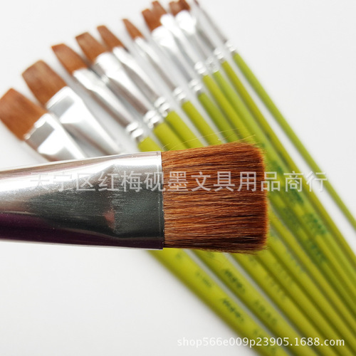 Marley brand G1860 green stick gouache brush single gouache paint brush horse hair gouache watercolor pen