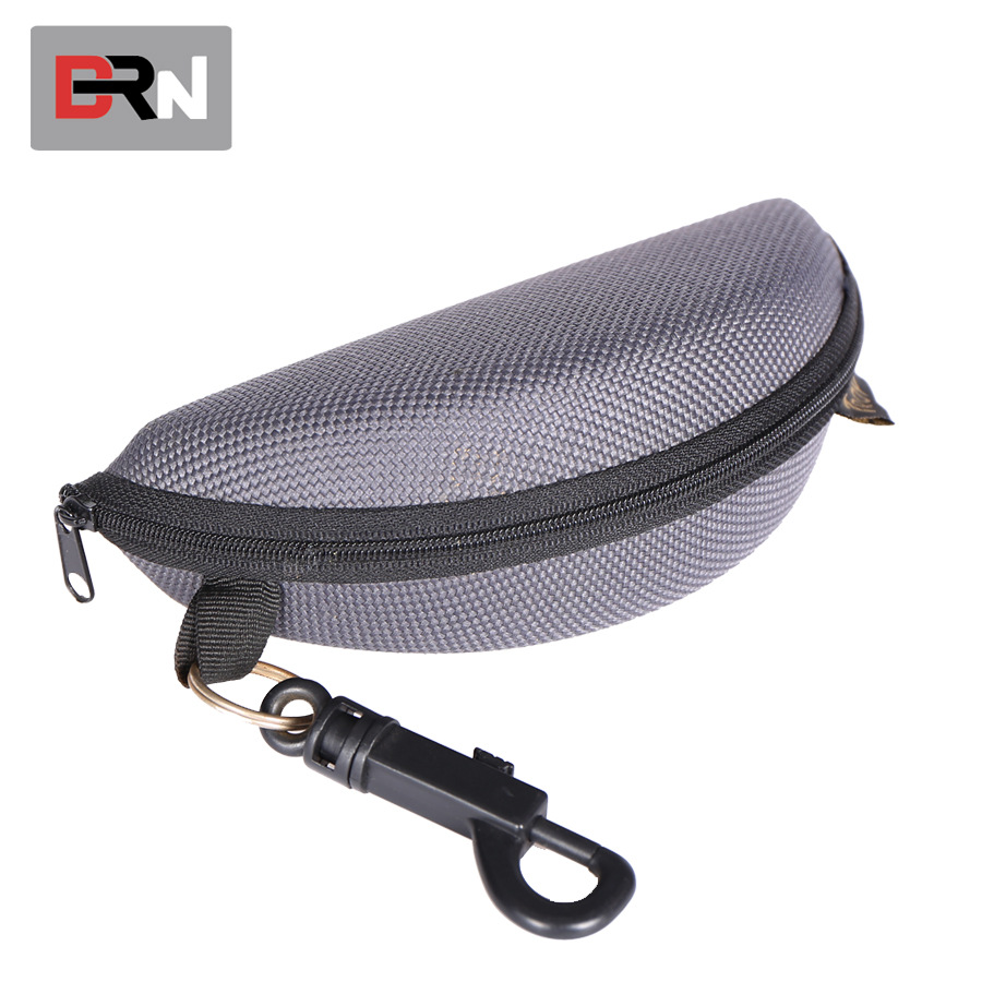 EVA新款抗压太阳眼镜盒 批发拉链包 挂钩灰色墨镜盒 太阳镜包